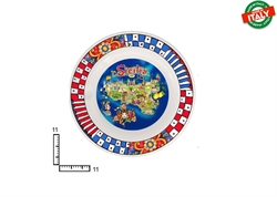 POSACENERE TONDO CERAMICA CM11 CARTINA SICILIA