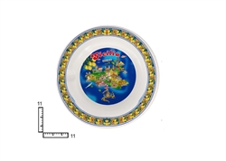 POSACENERE TONDO CERAMICA CM11 CARTINA SICILIA