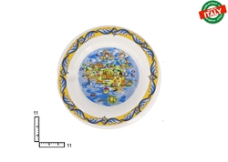 POSACENERE TONDO CERAMICA CM11 CARTINA SICILIA