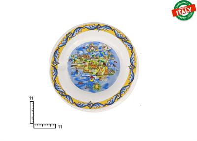 POSACENERE TONDO CERAMICA CM11 CARTINA SICILIA