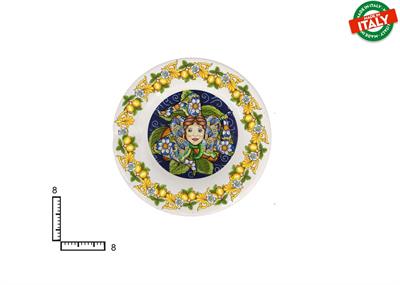 POSACENERE TONDO CERAMICA CM9 TRINACRIA SICILIA