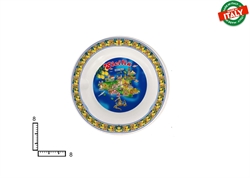 POSACENERE TONDO CERAMICA CM9 CARTINA SICILIA
