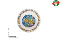 POSACENERE TONDO CERAMICA CM9 CARTINA SICILIA