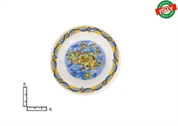 POSACENERE TONDO CERAMICA CM9 CARTINA SICILIA