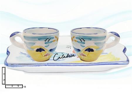 SET CAFFE' CERAMICA X2 RETT. L.INCISA CALABRIA