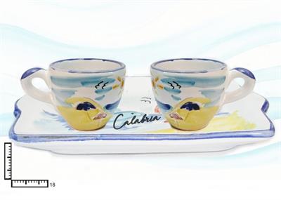 SET CAFFE' CERAMICA X2 RETT. L.INCISA CALABRIA