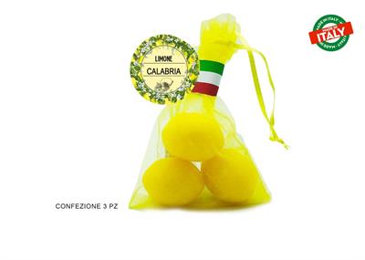 SACCHETTO 3PZ SAPONE LIMONE CALABRIA
