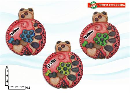 MAGNETE RESINA COCCINELLA SICILIA