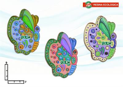 MAGNETE RESINA FARFALLA SICILIA