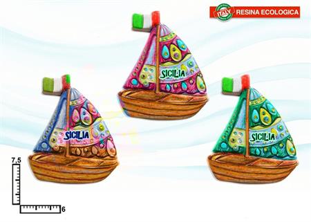 MAGNETE RESINA BARCA SICILIA