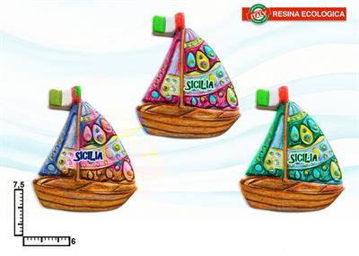 MAGNETE RESINA BARCA SICILIA