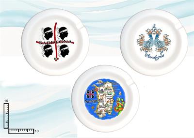 POSACENERE TONDO CERAMICA CM10X2.5 SARDEGNA
