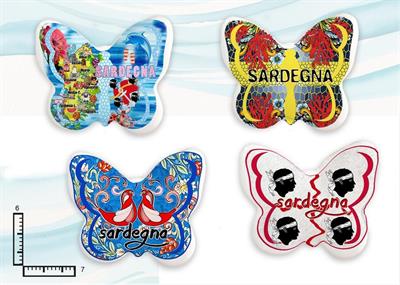 MAGNETE FARFALLA CERAMICA SARDEGNA