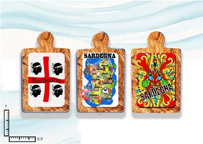 MAGNETE TAGLIERE CERAMICA SARDEGNA