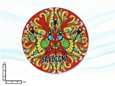 SOTTOPENTOLA TONDO CERAMICA PAVONCELLA SARDEGNA