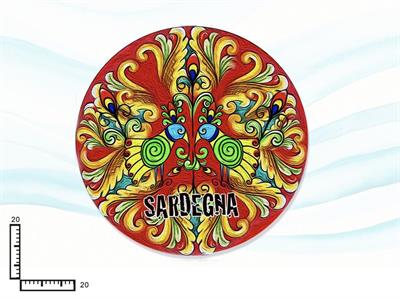 SOTTOPENTOLA TONDO CERAMICA PAVONCELLA SARDEGNA