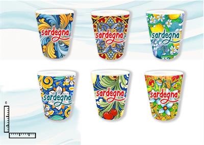 BICCHIERINO CONICO CERAMICA CM6 SARDEGNA S/4
