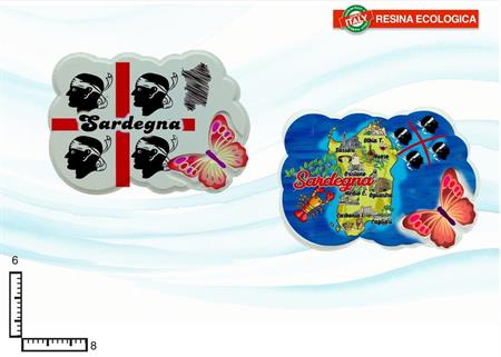 MAGNETE RESINA FARFALLA SARDEGNA S/4