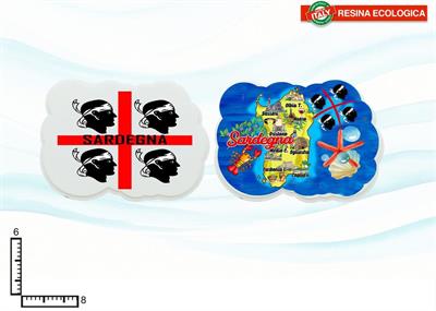 MAGNETE RESINA NUVOLA SARDEGNA S/4