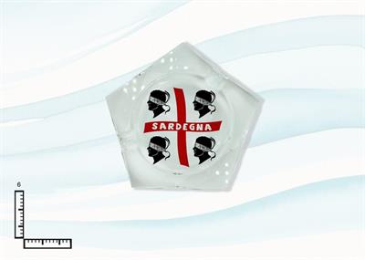 POSACENERE VETRO PENTAGONO CM6 SARDEGNA