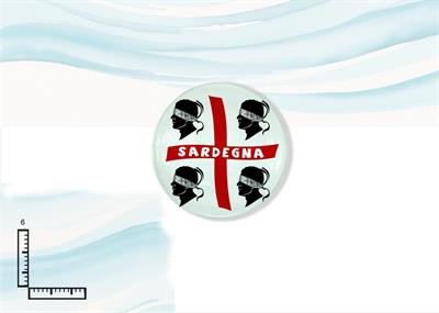 MAGNETE VETRO TONDO CM5.8 SARDEGNA