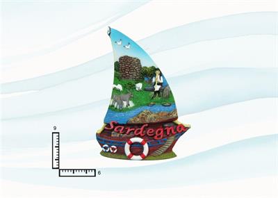 MAGNETE RESINA BARCA CM9X6 SARDEGNA