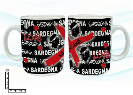 MUG CERAMICA BIANCO SUBLIMAZIONE CM10 LOVE SARDEGNA