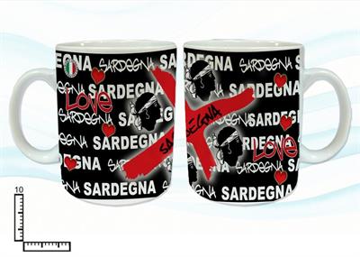 MUG CERAMICA BIANCO SUBLIMAZIONE CM10 LOVE SARDEGNA