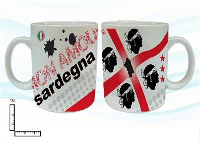 MUG CERAMICA BIANCO SUBLIMAZIONE CM10 MON AMOUR SARDEGNA
