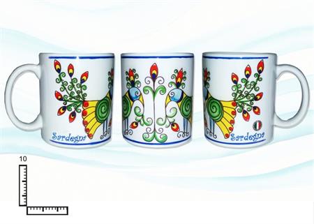 MUG CERAMICA BIANCO SUBLIMAZIONE CM10 PAVONCELLA SARDEGNA
