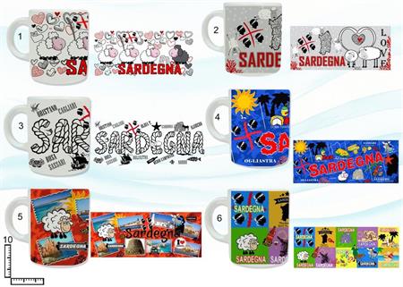 MUG CERAMICA BIANCO SUBLIMAZIONE CM10 SARDEGNA S/6