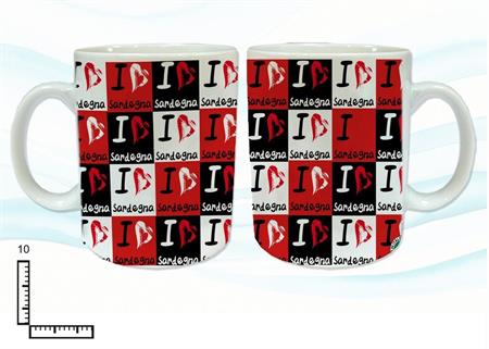 MUG CERAMICA BIANCO SUBLIMAZIONE CM10 SARDEGNA LOVE