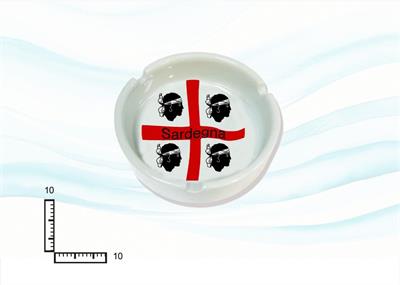 POSACENERE CERAMICA TONDO BIANCO CM10 4 MORI SARDEGNA