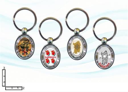 PORTACHIAVI METALLO OVALE SARDEGNA S/4