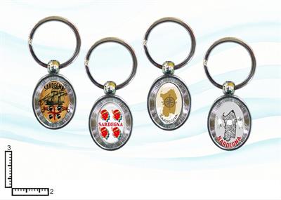 PORTACHIAVI METALLO OVALE SARDEGNA S/4