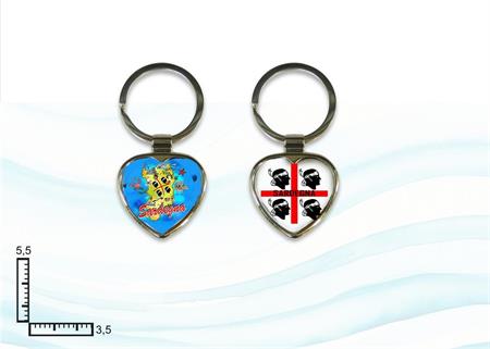 PORTACHIAVI METALLO CUORE SARDEGNA S/2