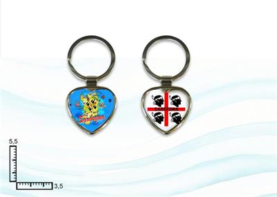 PORTACHIAVI METALLO CUORE SARDEGNA S/2