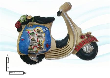MAGNETE RESINA MOTO C/STRASS SARDEGNA CARTINA