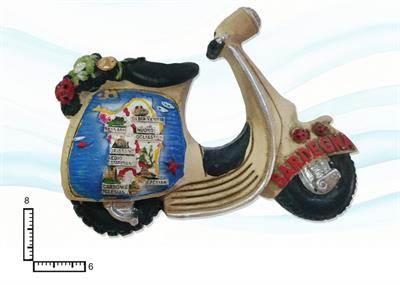 MAGNETE RESINA MOTO C/STRASS SARDEGNA CARTINA