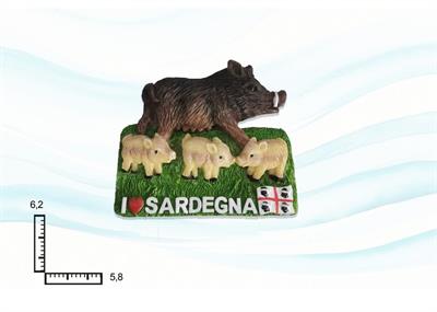 MAGNETE RESINA FUST. CINGHIALE SARDEGNA