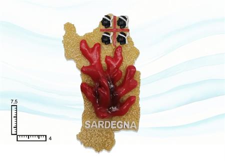 MAGNETE RESINA FUST. CARTINA SARDEGNA SABBIATO