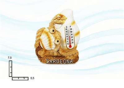 MAGNETE RESINA C/TERMOMETRO ANIM. SARDEGNA SABBIATO
