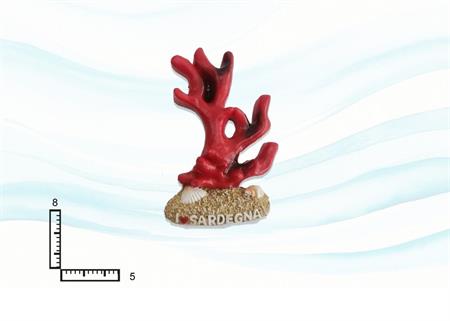 MAGNETE RESINA CORALLO I LOVE SARDEGNA