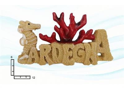 SCRITTA RESINA CM12 CORALLO SARDEGNA SABBIATO