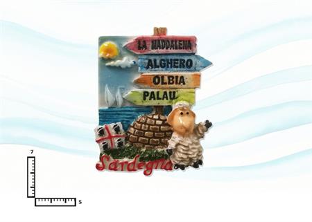 MAGNETE RESINA TABELLE C/PECORELLE SARDEGNA