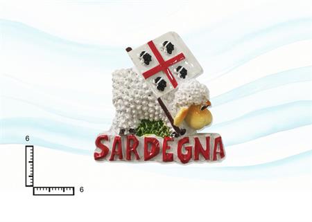 MAGNETE RESINA PECORA C/BAND. SARDEGNA