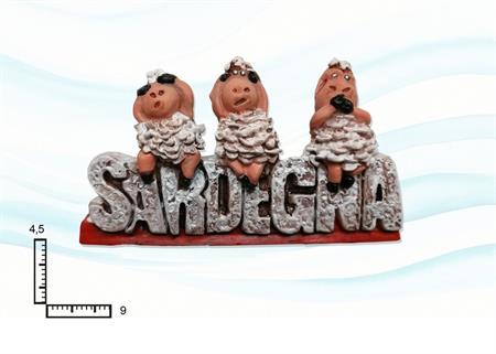 MAGNETE RESINA SCRITTA C/PECORA SARDEGNA