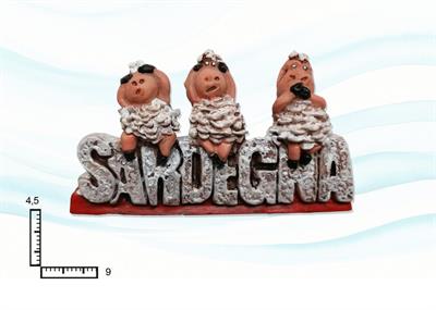 MAGNETE RESINA SCRITTA C/PECORA SARDEGNA