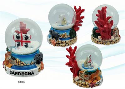 BOLLA B/RESINA 65MM 3D SARDEGNA CORALLO