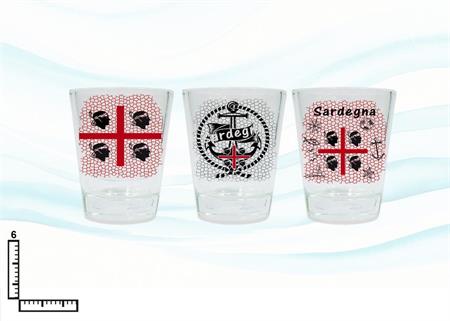 TRIS BICCHIERI VETRO SVAS. CM6 SARDEGNA S/3